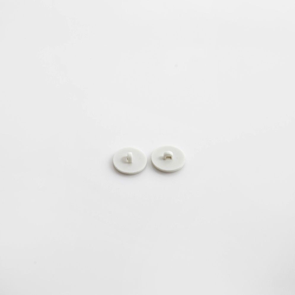 Button - einfach in Kunststoff weiß 20 mm