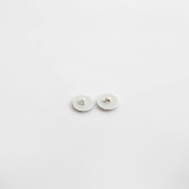 Button - einfach in Kunststoff weiß 20 mm